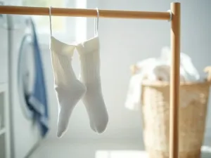 Zbliżenie na elastyczną strukturę tkaniny z widocznymi włóknami elastanu w jasnej kolorystyce.